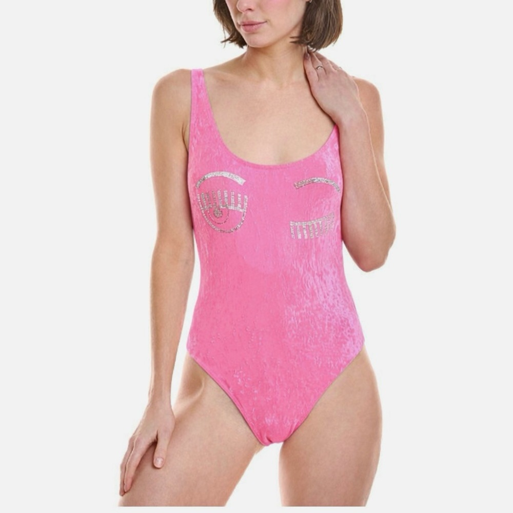 CHIARA FERRAGNI Rhinestone Flirting chenille swimsuit Small